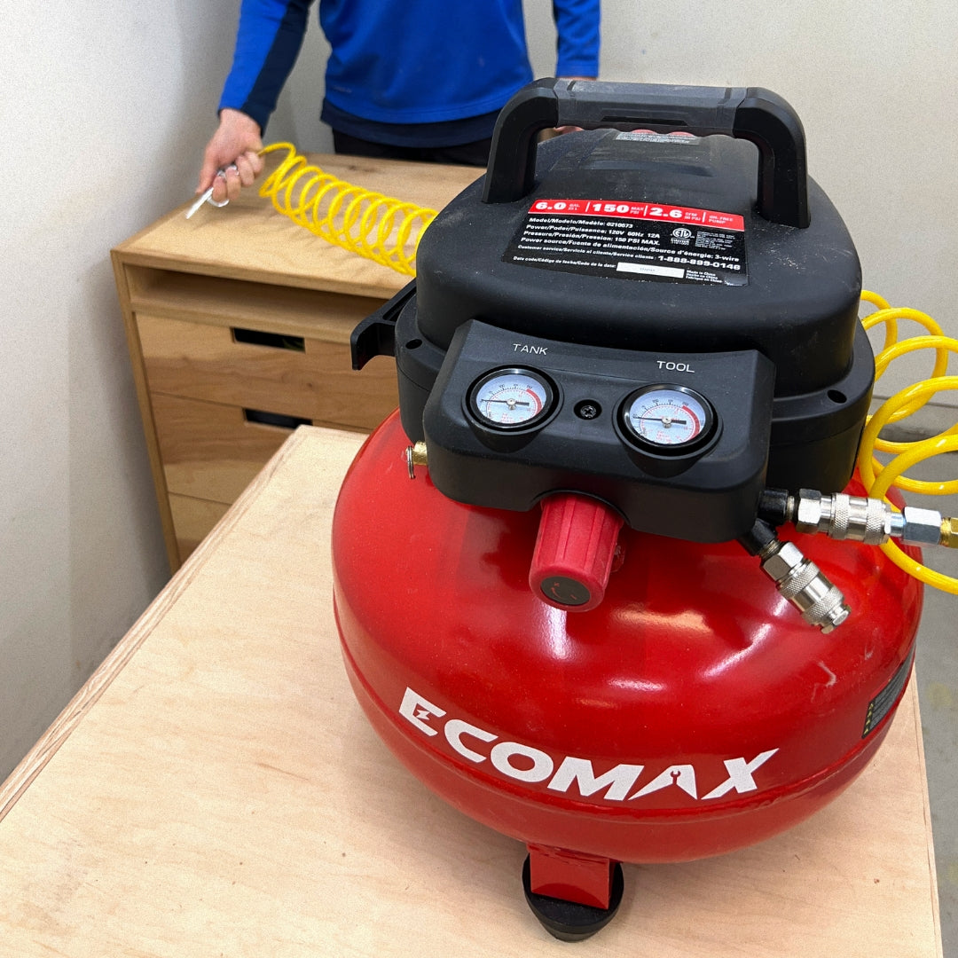 Ecomax 6 Gal 1.0 HP Pancake Air Compressor