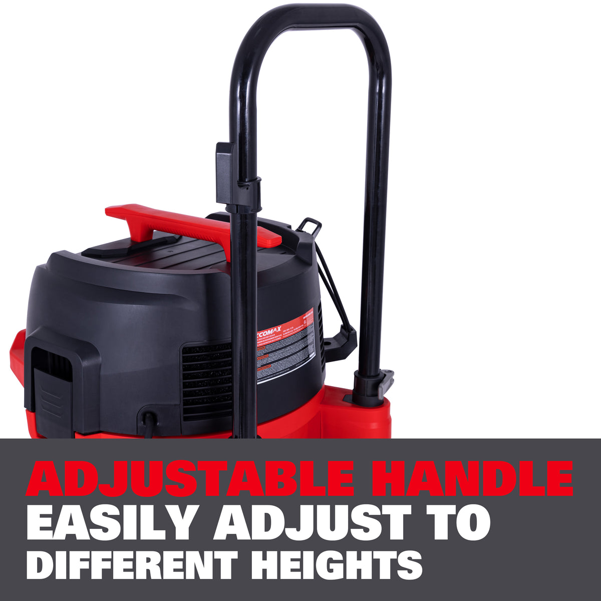 Ecomax 12 Gallon 6.5 HP AT18610PE-12A OSHA-Compliant Wet/Dry Vacuum with Dual Self-Cleaning HEPA Filters, Airflow Alarm, and Accessories