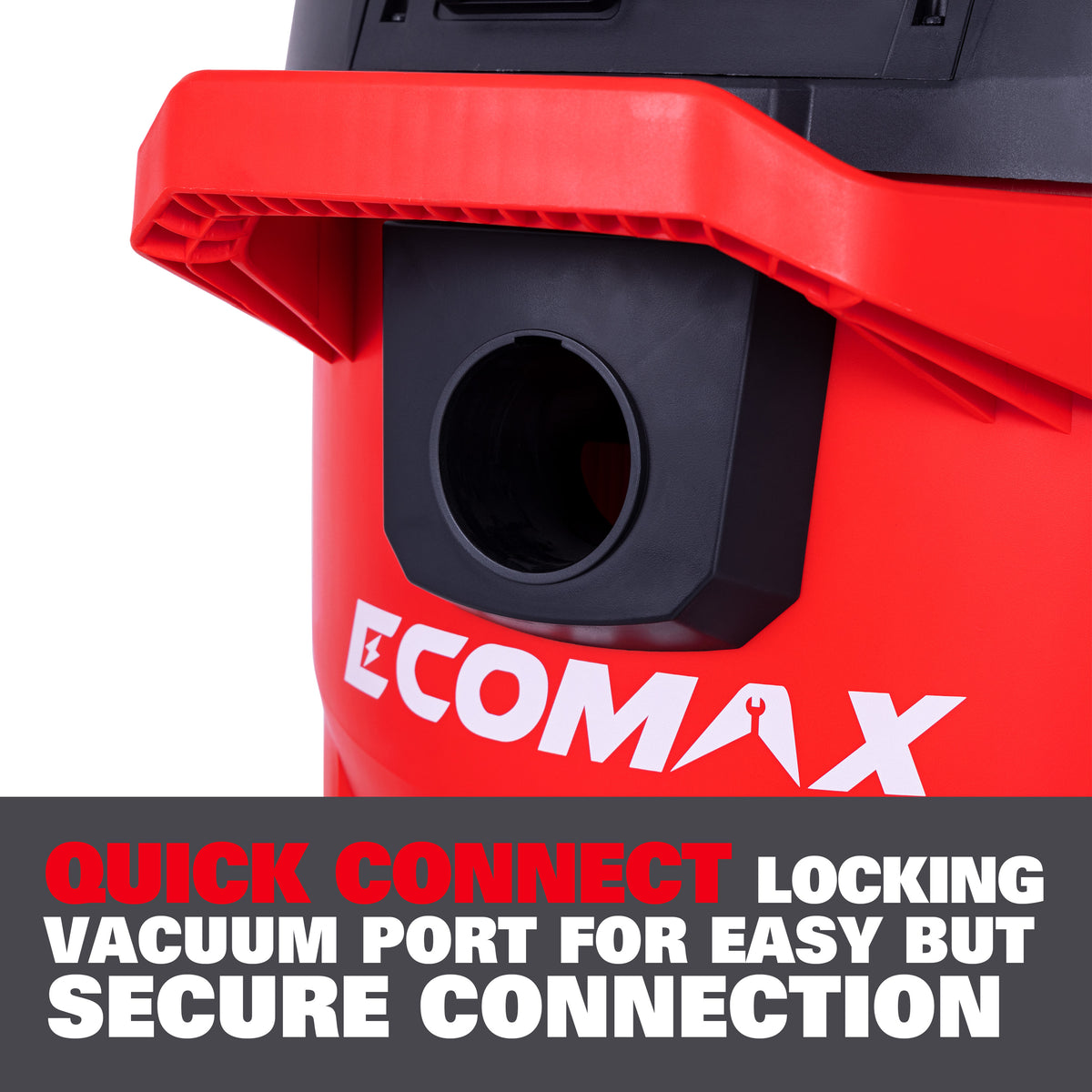 Ecomax 12 Gallon 6.5 HP AT18610PE-12A OSHA-Compliant Wet/Dry Vacuum with Dual Self-Cleaning HEPA Filters, Airflow Alarm, and Accessories