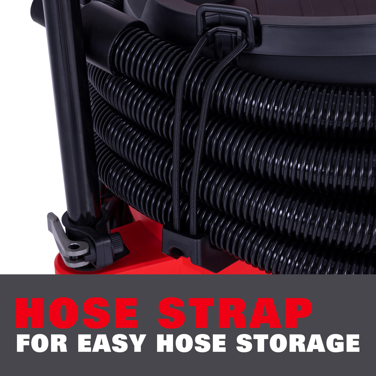 Ecomax 12 Gallon 6.5 HP AT18610PE-12A OSHA-Compliant Wet/Dry Vacuum with Dual Self-Cleaning HEPA Filters, Airflow Alarm, and Accessories