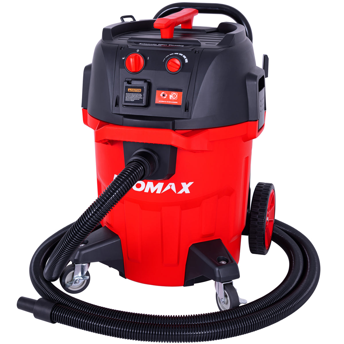 Ecomax 12 Gallon 6.5 HP AT18610PE-12A OSHA-Compliant Wet/Dry Vacuum with Dual Self-Cleaning HEPA Filters, Airflow Alarm, and Accessories