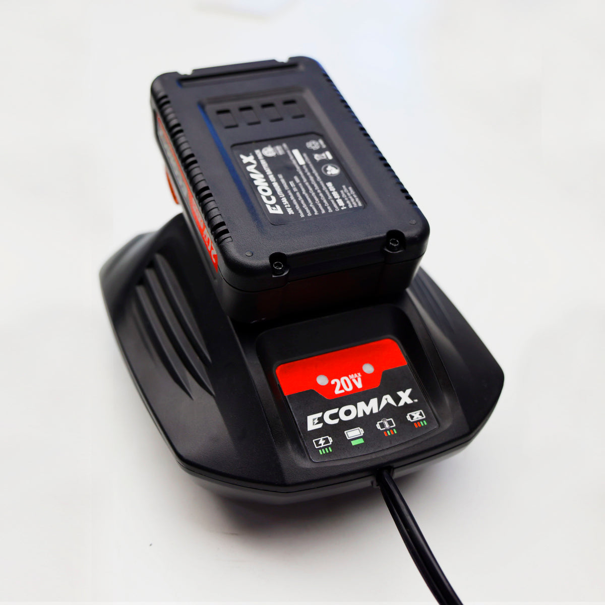 Ecomax 2.4Ah Battery Charger for 20V Lithium-Ion Batteries