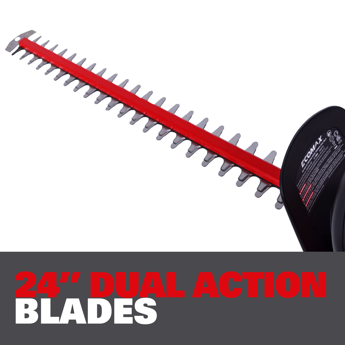Ecomax 20V Brushed Hedge Trimmer with 2.0Ah Battery and Charger