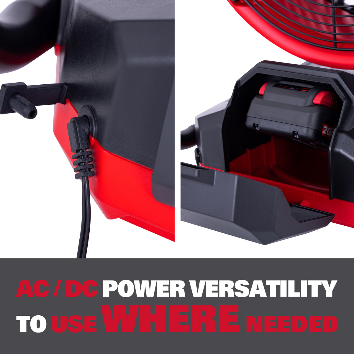 Ecomax 12&quot; AC/DC 2-Speed Misting Fan for Bucket and Garden Hose - COSTCO EXCLUSIVE