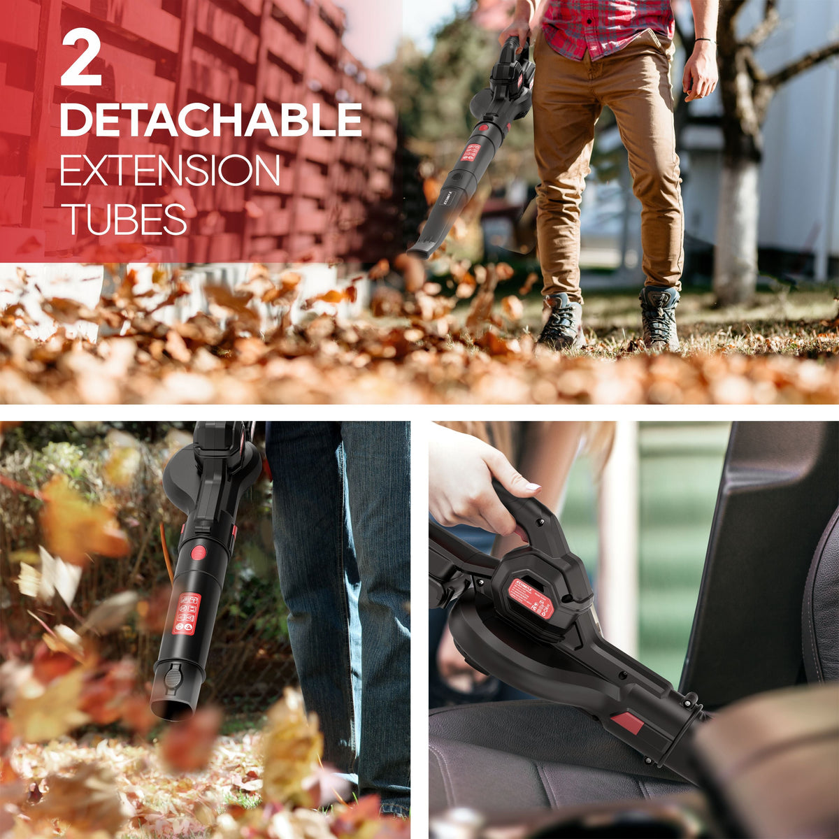 Ecomax Cordless Hand-Held Leaf Blower